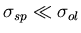 $\sigma_{sp} \ll \sigma_{ol}$